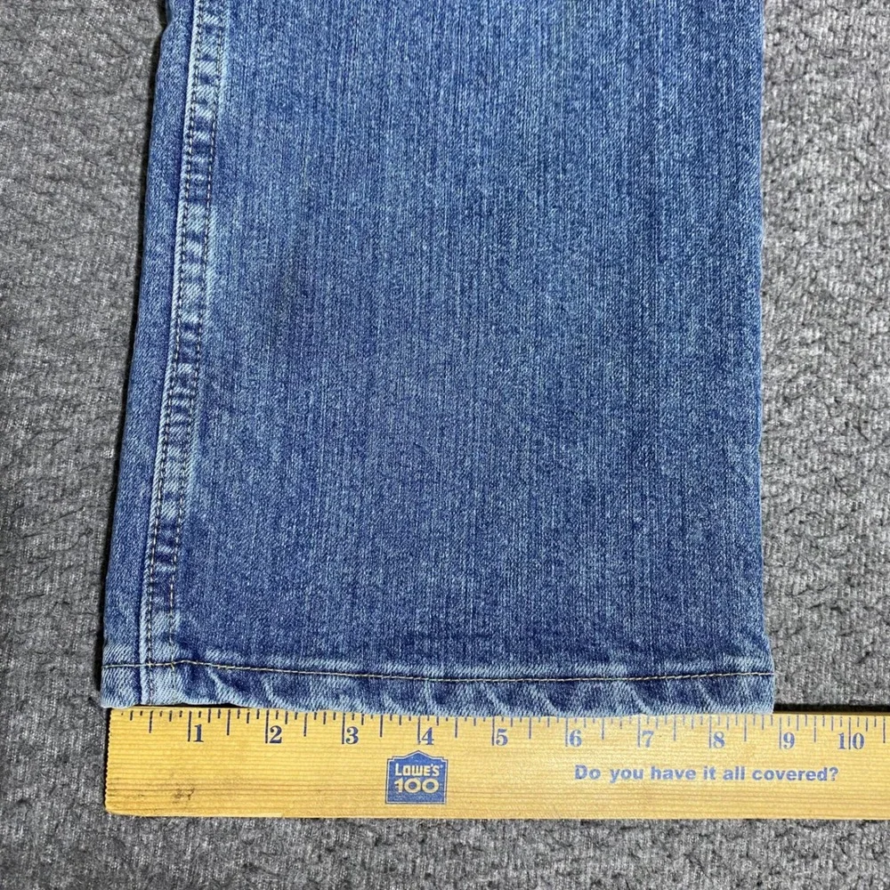 Wrangler Rugged Wear Mens Blue Straight Leg Jeans 34x30 Stretch 31050BI